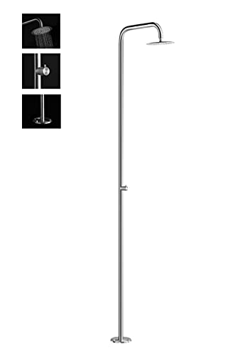 Wayime 87 SeparableComposable FreeStanding Brushed Stainless Steel 304 Rainfall Outdoor Shower