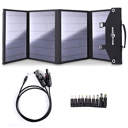 ROCKPALS SP003 100W Foldable Solar Panel for Jackery ExplorerFlashfishBALDRGoal ZeroAnker Portable Power Station Generator and USB Devices Portable Solar Panel Charger with 3 USB Ports