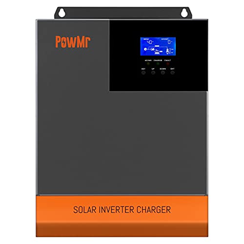 3000W Solar Inverter Pure Sine Wave 24Vdc to 110Vac Off Grid Power Inverter Charger 3KW Built in MPPT Controller 60A fit for 24V Lead AcidLithium Batteries
