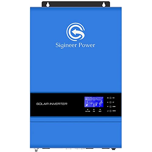Sigineer Power 3000W 24V DC to 120V AC Pure Sine Wave Inverter with 80A MPPT Solar Charge ControllerSolar Power Inverter Charger for 24 Volt OffGrid Solar SystemParallel Operation