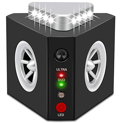 Angveirt Plugin Mice Repellent Ultrasonic Pest Repeller Rodent Repellent Electronic Mouse Deterrent Rat Control with Ultrasounds 12 Strobe Lights for RV Garage Indoor Use Patent Pending