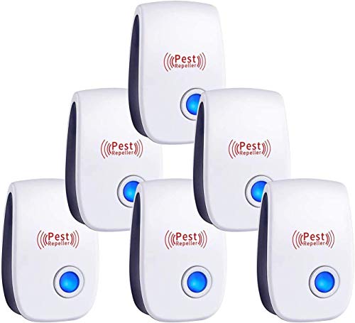 Ultrasonic Pest Repeller 6 Packs Bug Repellent Indoor Plug Pest Control Mosquito Repellent Electronic Repellent for Ant MosquitoRoach Rat Flea Mice Spider Fly (6 Pack)