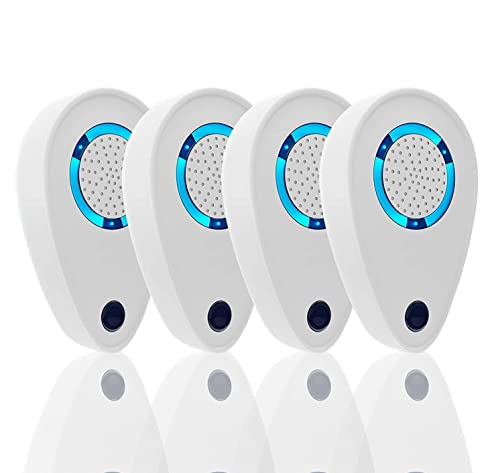 Ultrasonic Pest Repeller(4 Pack) 2022 Pest Control Ultrasonic Repellent Electronic Repellant  Bug Repellent for Ant Mosquito Mice Spider Roach Rat Flea Fly