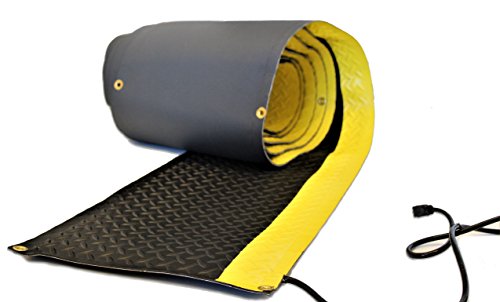 RHS Heated Walkway NonSlip Snow Melting mat Diamond Shape Design for Extra Traction Safety Bright Yellow Edge Color Black Helps Prevent Shoveling Your Walkway Buy Factory Direct (15 W x 20L)