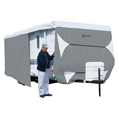 Classic Accessories Over Drive PolyPRO3 Deluxe Travel Trailer Cover or Toy Hauler Cover Fits 18  20 RVs (73163)