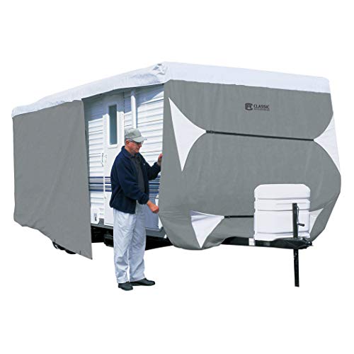 Classic Accessories Over Drive PolyPRO3 Deluxe Travel Trailer Cover or Toy Hauler Cover Fits 22  24 RVs (73363)