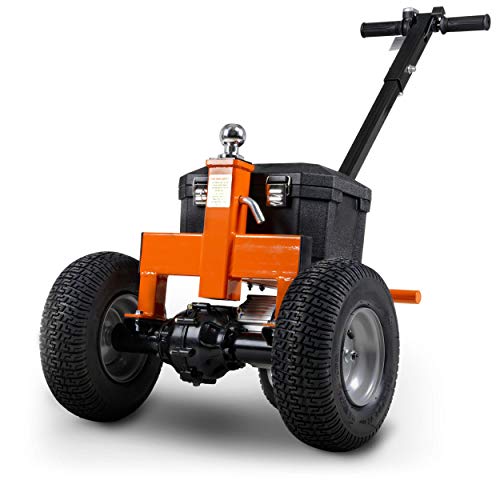 SuperHandy Trailer Dolly Electric Power 3600LBS Max Trailer Weight 600LBS Max Tongue Weight DC 24V 800W 12V 7Ah Powered Heavy Duty Commercial Jack Lever 2 Ball Mount Included