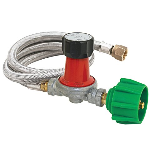 Bayou Classic M5HPR30 030 PSI Adjustable Regulator with Stainless Braided Hose