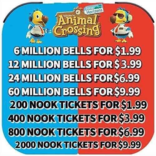 NC ACNH Animal Crossing New Horizons BellsNook Miles TicketsFish Bait Fast Delivery (60M)