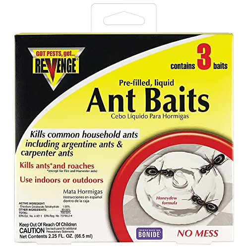 Bonide Chemical 45100 Revenge_PreFilled_Liquid Bait_Stations Ant_Killer 3_Pack