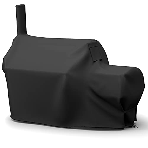 SHINESTAR Upgraded Grill Cover for Oklahoma Joe Longhorn Offset Smoker Drawstring and Builtin Vents Durable  Waterproof