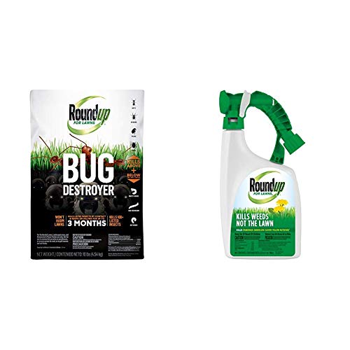 Roundup 4385404 Pest Control 10 Lb with ReadytoSpray (Northern) 32ozDandelion Clover Dollarweed and Yellow Nutsedge Killer 32 OZ Wont Harm Grass