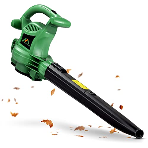 ApolloSmart 3in1 Leaf Blower Mulcher  Vacuum Corded Electric 120V 12A  220MPH  2 Stage Variable Speed for Lawn  Garden (Includes Collection Bag)