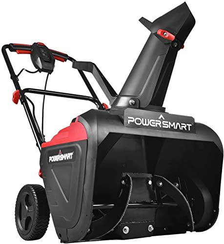 PowerSmart Electric Snow Blower 21Inch Single Stage Snow Thrower 120V 15 AMP Corded Electric Start Snowblower for Yard