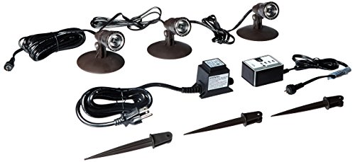 Aquascape 84030 Underwater Waterproof Submersible Natural ThreeLight LED Spotlight Aquarium Lamp Kit for Fountain Fish Pond Water Garden and Landscape Features 1Watt Lights