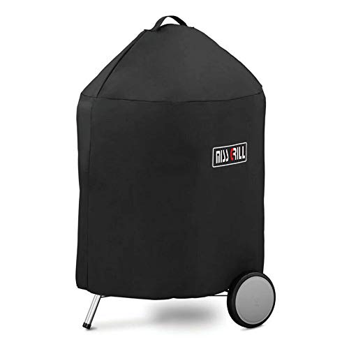 Miss Grill 7150 BBQ Cover for Weber 22 Inch Premium Kettle Charcoal Grills Heavy Duty Waterproof  Weather Resistant Barbeque Covers