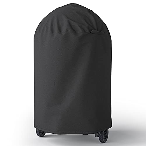 SHINESTAR 6755 Grill Cover for CharGriller Akorn Kamado and Premium Kettle Charcoal Grill Heavy Duty Waterproof Kamado Grill Cover Black
