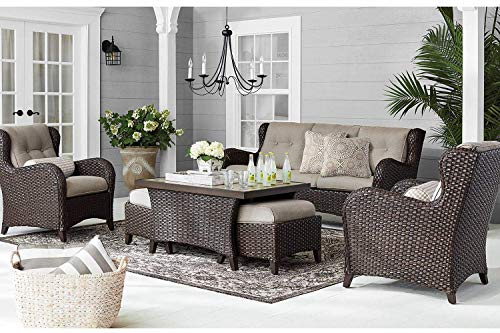 Members Mark Agio Heritage 6Piece Deep Seating Patio Set with Sunbrella Fabric  Shale