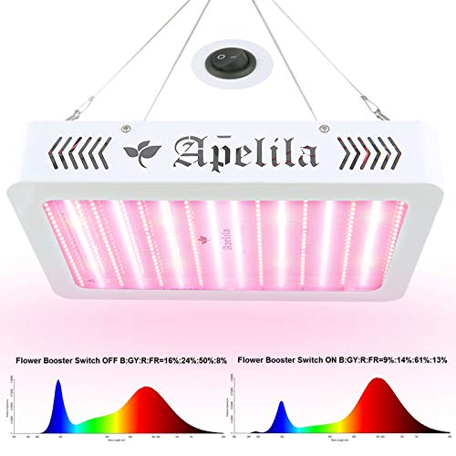 2500W LED Grow Light for Indoor Plants 384 LEDs Full Spectrum Booster Switch with Rope Full Spectrum LED Plant Growing Lamps Growing Light Fixtures ( w Bloom Switch)