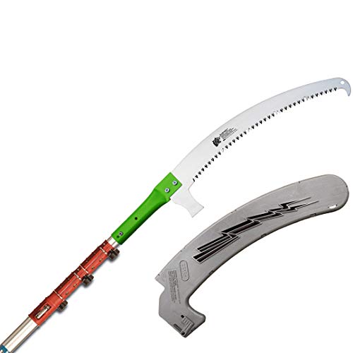 7323 ft Telescoping Pole Saw with 17 Curved Arborist Blade