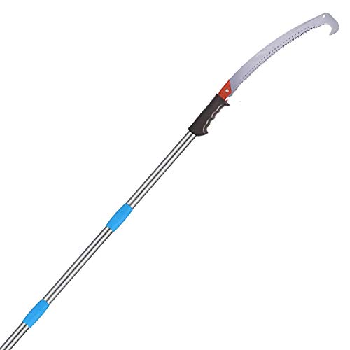 MIYA Pole Saw  High Reach Pole Pruner with 10FT Lightweight Stainless Steel Pole  Manual Pole Cutter for Trees