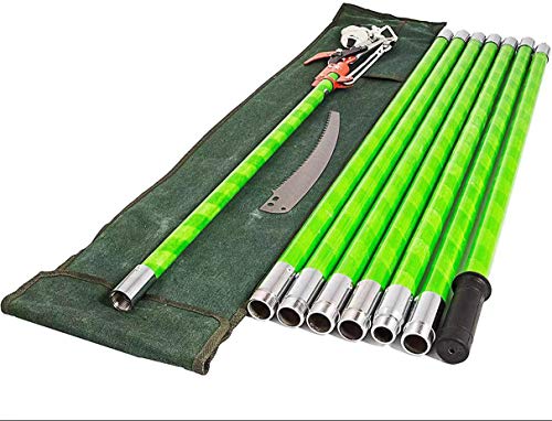 YTFLOT 26 Foot Length Tree Pole Pruner Tree Pole SawTrimmer Shear Cutter Fiskers Pruning Coconut Branch Loppers Hand Manual Pole Saws