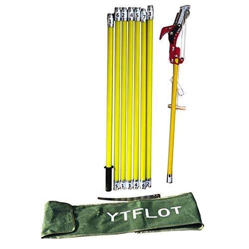YTFLOT Tree Pole Saws 26 Foot Tree Pole Pruner Tree Pole Saw Trimmer Shear Cutter Fiskers Pruning Coconut Branch Loppers Hand Manual Pole Saws (Yellow)