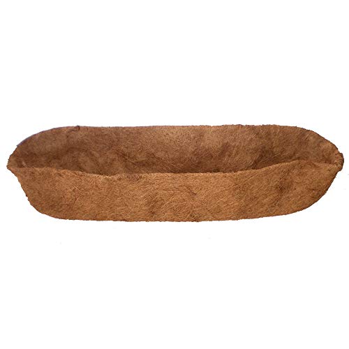 Gardener Select (R878) Trough Coco Liner  Preshaped Trough Coconut Fiber Coir Liner for Trough Planter (36 Inch)