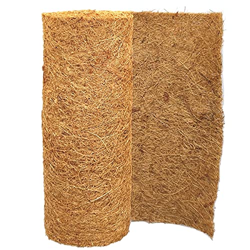 SUNYAY 12x40 inch Natural Coco Liner Roll Coconut Coir Liner Sheets Coco Mat for Planter Window Box Flower Basket Garden Decoration Animal Pet Pad Liner