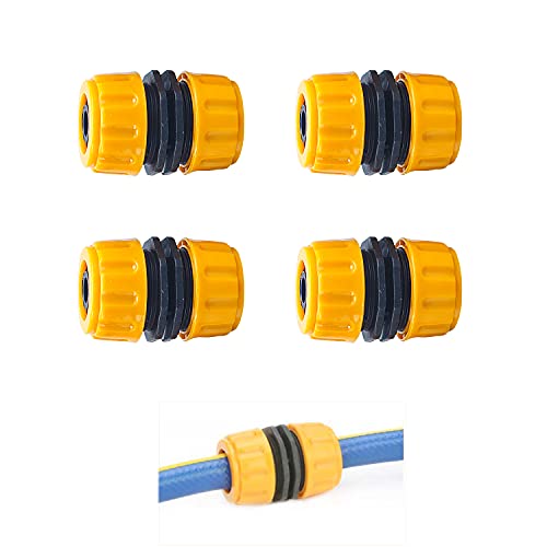 Cwdew 4Pcs Garden Hose Repair Connector Fitting Fit for 12 Inch and 38 Inch Hose Easy to Install Plastic Water Hose Mender