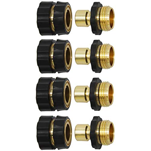 Twinkle Star 34 Inch Garden Hose Fitting Quick Connector Male and Female Set 4 Set