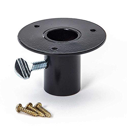 Birds Choice 1202 Pole Mount Flange 1 in Black