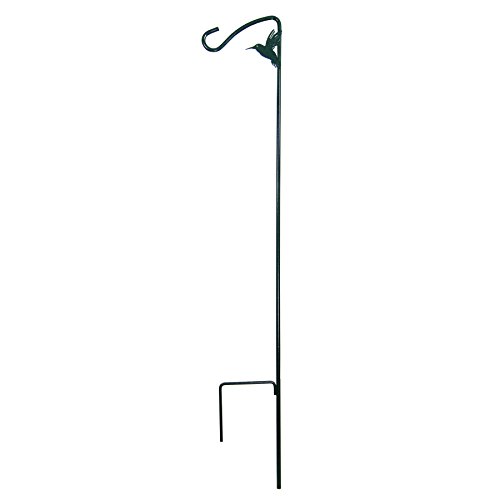 More Birds Shepherd Hook 42 Inch Hummingbird Feeder Pole Metal Stake with Hook