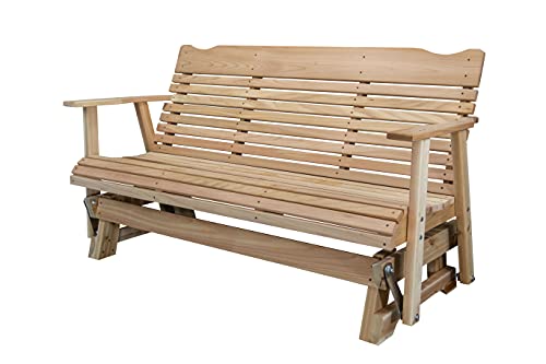 5 Foot Natural Cedar Porch Glider Amish Crafted