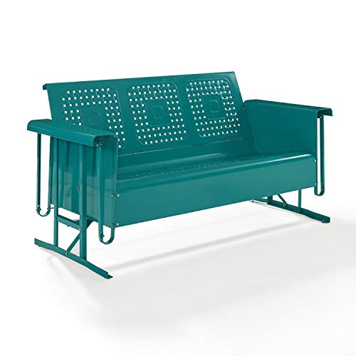 Crosley Bates Sofa Glider Turquoise Gloss