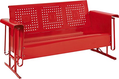 Crosley Furniture Bates Sofa Glider  Red