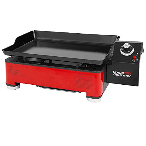 Royal Gourmet PD1202R 18Inch Portable Table Top Propane Gas Grill Griddle for Camping red