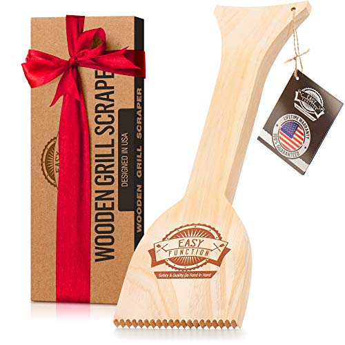 Easy Function Wood Grill Scraper  Wooden BBQ Grill Brush Cleaner Alternative  Enjoy Safe  Bristle Free Barbecue