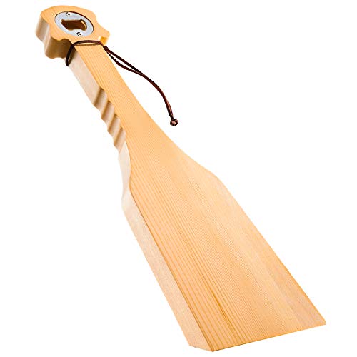 Wood Grill ScraperWooden Grill Cleaner Bristle FreeWood Grill Brush BBQ Scrapers with Bottle Opener Natural Safe Cleaning Scraper for Top and Between Barbecue Grates