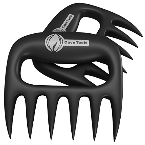 Cave Tools Meat Claws for Shredding Pulled Pork Chicken Turkey and Beef Handling  Carving Food  Barbecue Grill Accessories for Smoker or Slow Cooker  Gun Metal