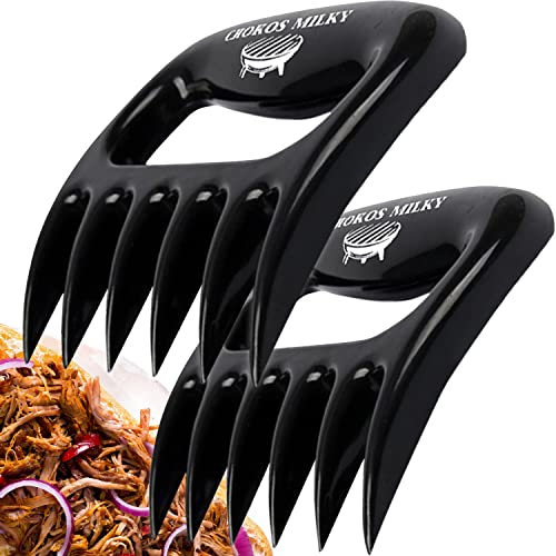 ChokosMilky Meat Claws Shredder  Pack of 2 Durable Bear Paws for Shredding Pulling Cutting Serving Meats  BBQ Essential Heat Resistant Cooking Claws