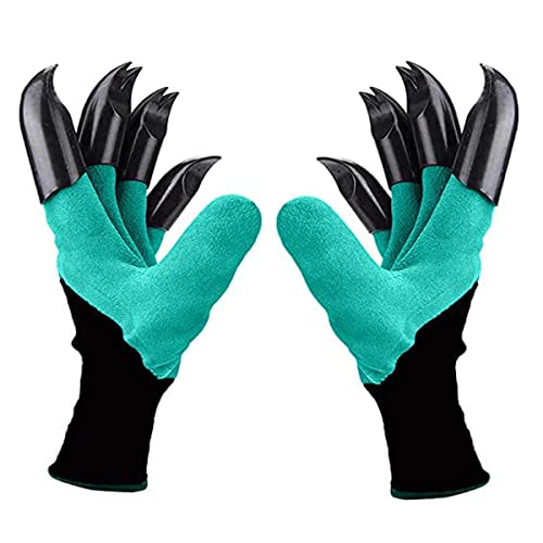 Garden Gloves with Claws for DiggingClaw Gardening Gifts for Women (Green)