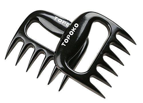 TOPOKO Meat Claws The Best Bear Claw Set For Handling Meat Very Useful Pulled Pork  Meat Turkey ShredderExtra Durable and Heat ResistantGreat Tool For Your Smoker  BarbecueSet of 2