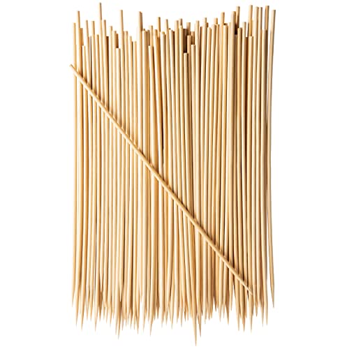 100 Count 12 Bamboo Shish Kabob  Kebab Skewer Wood Sticks for BBQs Appetizers Corn Dog  Grilling