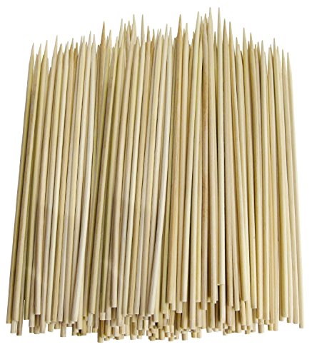 JapanBargain 3774 BBQ Bamboo Skewers for Grilling Appetizer Shish Kabob Grill Fruit Corn Chocolate Fountain Cocktail Picks Long Toothpicks 6 inch 500pcs