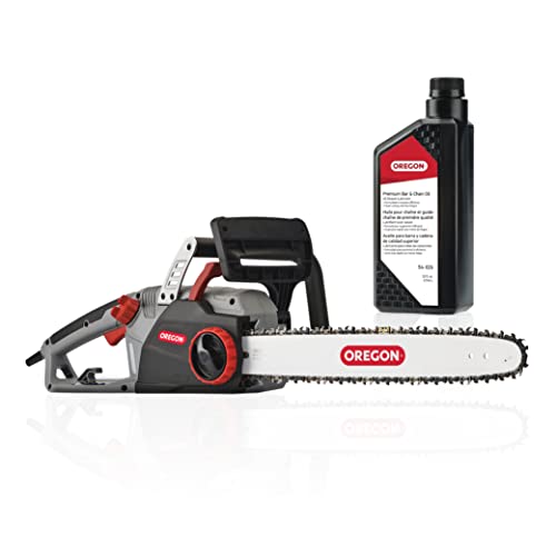 Oregon CS1500 18 in 15 Amp SelfSharpening Corded Electric Chainsaw  54026 Chainsaw Bar and Chain Oil 1 Qt