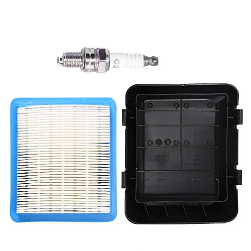 17211ZL8023 Air Filter With 17231Z0L050 Cleaner Cover Replacement for Honda GCV135 GCV160 GCV190 Engine HRB216 HRB217 HRR216 HRS216 HRT216 HRX217 Motor Pressure Washer Push Lawn Mower  Spark Plug