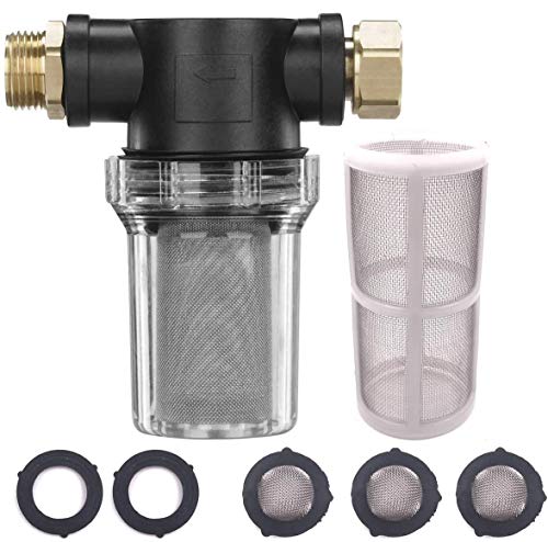 Huayao 2Pack Sediment Filter Attachment for Garden Hoses and Pressure Washers 34 40 Mesh Screen
