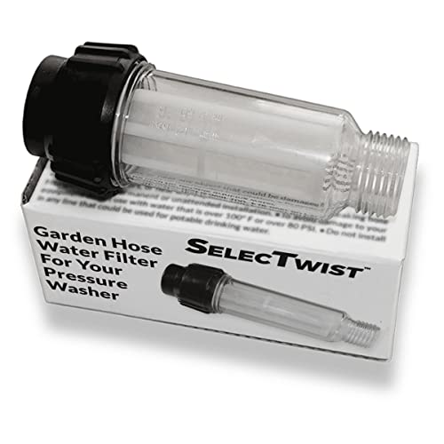 SelecTwist Garden Hose Water Filter for Your Pressure Washer