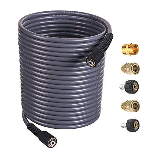 RIDGE WASHER Pressure Washer Hose 50 FT 14 Inch Pressure Washer Hose for Most Brands with M22 14mm Fitting 3600 PSI